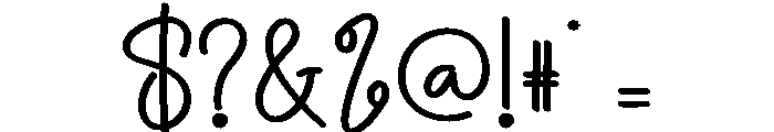 Smooth Signature Font OTHER CHARS