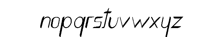 SmothBightItalic Font LOWERCASE