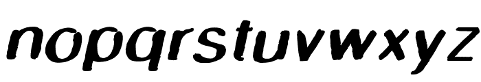 Smudge Stick Oblique Font LOWERCASE