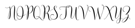 Smoothline Script Regular Font UPPERCASE