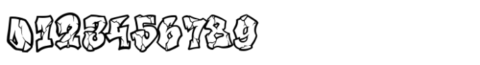 Smashed Graffiti Outline Font OTHER CHARS