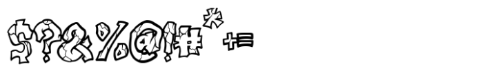 Smashed Graffiti Outline Font OTHER CHARS