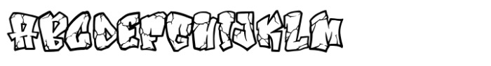 Smashed Graffiti Outline Font UPPERCASE