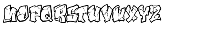 Smashed Graffiti Outline Font LOWERCASE