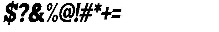 Smilant Black Condensed Slant Font OTHER CHARS