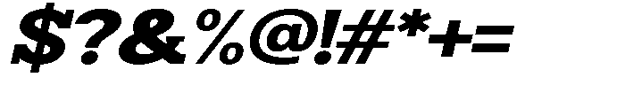 Smilant Black Expanded Slant Font OTHER CHARS