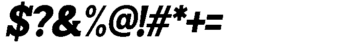 Smilant Black Semi Condensed Slant Font OTHER CHARS