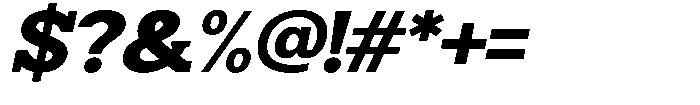 Smilant Black Semi Expanded Slant Font OTHER CHARS