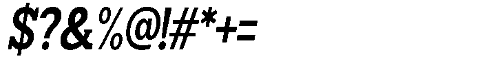 Smilant Bold Condensed Slant Font OTHER CHARS