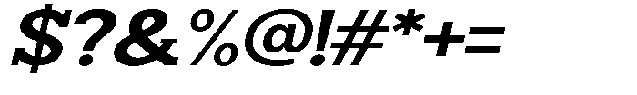Smilant Bold Expanded Slant Font OTHER CHARS