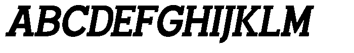 Smilant Bold Semi Condensed Slant Font UPPERCASE