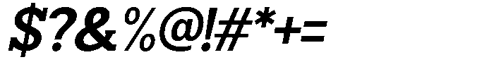 Smilant Bold Slant Font OTHER CHARS