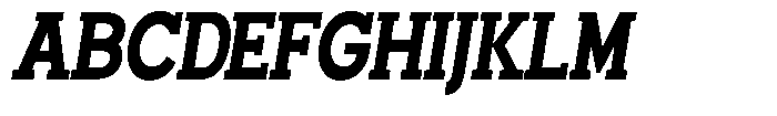 Smilant Extra Bold Condensed Slant Font UPPERCASE