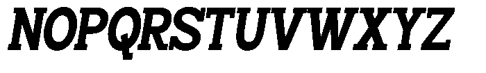 Smilant Extra Bold Condensed Slant Font UPPERCASE