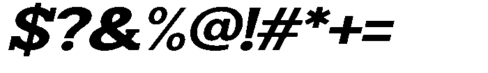 Smilant Extra Bold Expanded Slant Font OTHER CHARS