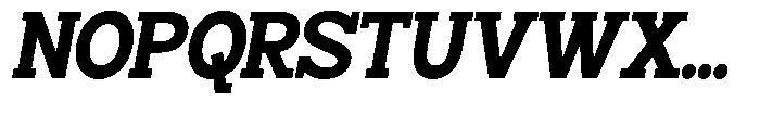 Smilant Extra Bold Semi Condensed Slant Font UPPERCASE