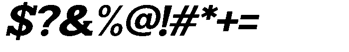 Smilant Extra Bold Semi Expanded Slant Font OTHER CHARS
