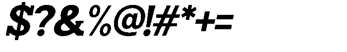 Smilant Extra Bold Slant Font OTHER CHARS