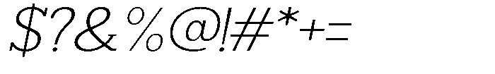 Smilant Extra Light Expanded Slant Font OTHER CHARS