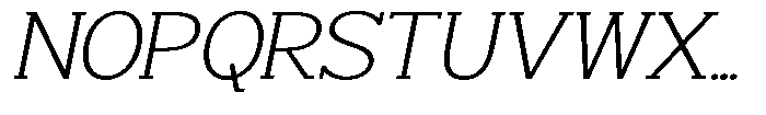 Smilant Extra Light Expanded Slant Font UPPERCASE