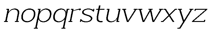 Smilant Extra Light Expanded Slant Font LOWERCASE