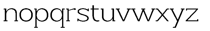 Smilant Extra Light Expanded Font LOWERCASE