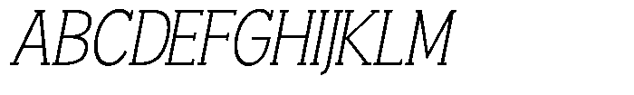 Smilant Extra Light Sem Condensed Italic Font UPPERCASE