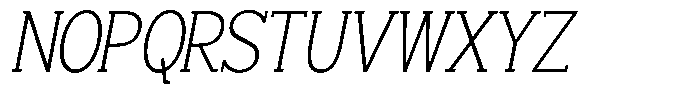 Smilant Extra Light Sem Condensed Italic Font UPPERCASE