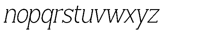Smilant Extra Light Sem Condensed Italic Font LOWERCASE