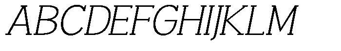 Smilant Extra Light Semi Expanded Slant Font UPPERCASE