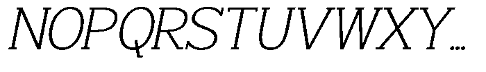 Smilant Extra Light Semi Expanded Slant Font UPPERCASE