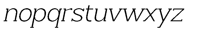 Smilant Extra Light Semi Expanded Slant Font LOWERCASE