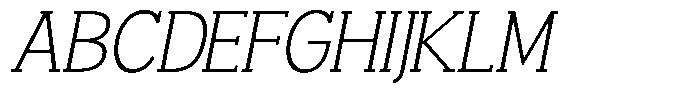 Smilant Extra Light Slant Font UPPERCASE