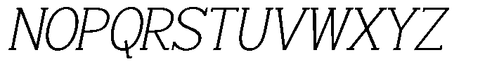 Smilant Extra Light Slant Font UPPERCASE