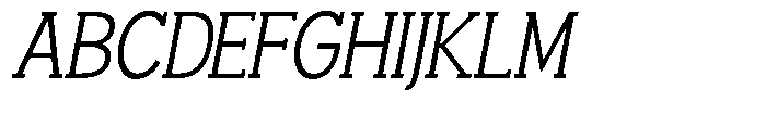 Smilant Light Semi Condensed Slant Font UPPERCASE