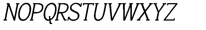 Smilant Light Semi Condensed Slant Font UPPERCASE