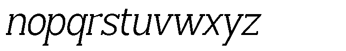 Smilant Light Semi Condensed Slant Font LOWERCASE