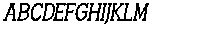 Smilant Medium Condensed Slant Font UPPERCASE