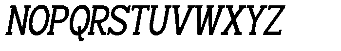 Smilant Medium Condensed Slant Font UPPERCASE
