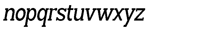Smilant Medium Condensed Slant Font LOWERCASE