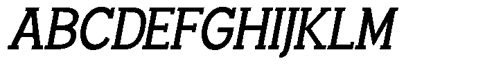 Smilant Medium Semi Condensed Slant Font UPPERCASE