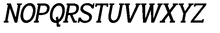 Smilant Medium Semi Condensed Slant Font UPPERCASE