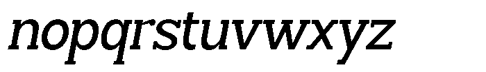 Smilant Medium Semi Condensed Slant Font LOWERCASE