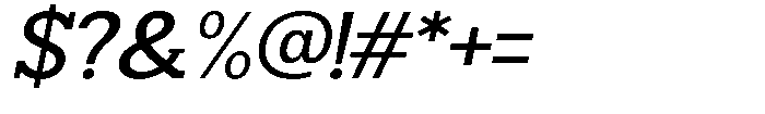 Smilant Medium Semi Expanded Slant Font OTHER CHARS