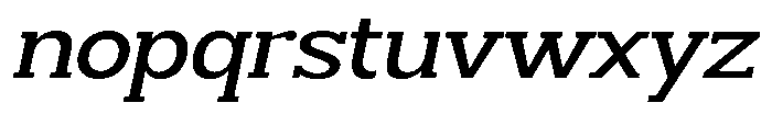 Smilant Medium Semi Expanded Slant Font LOWERCASE
