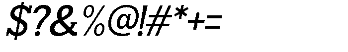 Smilant Medium Slant Font OTHER CHARS