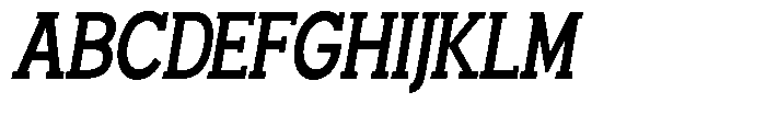 Smilant Semi Bold Condensed Slant Font UPPERCASE