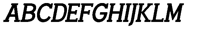 Smilant Semi Bold Semi Condensed Slant Font UPPERCASE