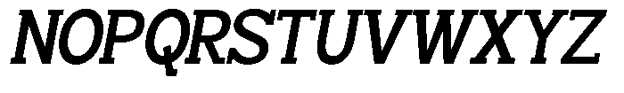 Smilant Semi Bold Semi Condensed Slant Font UPPERCASE