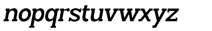 Smilant Semi Bold Semi Condensed Slant Font LOWERCASE